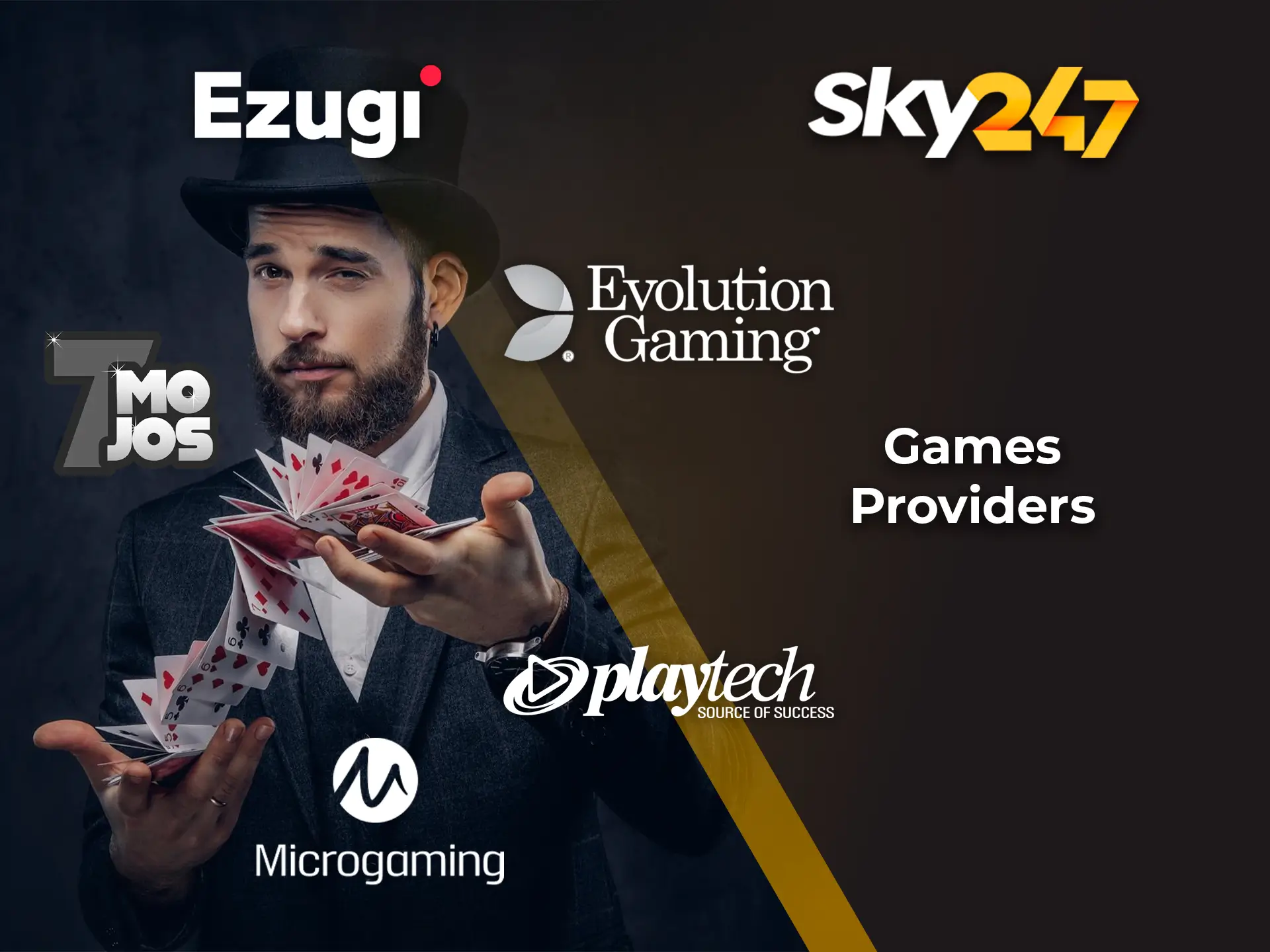 Sky247 Casino features all the most famous providers, so you won't be bored.