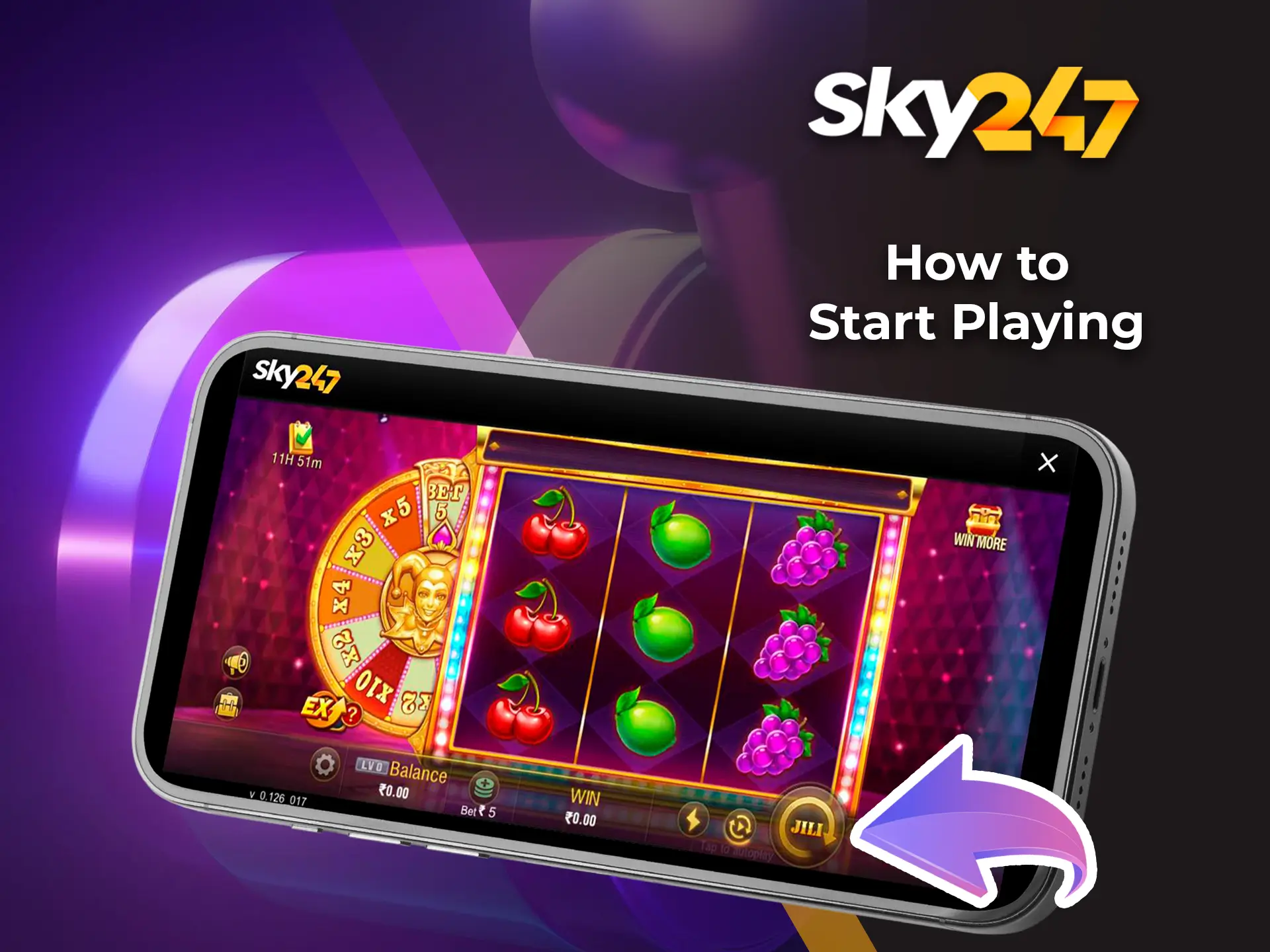 Sign up, take advantage of the bonus and start winning at the best slots from Sky247 Casino.