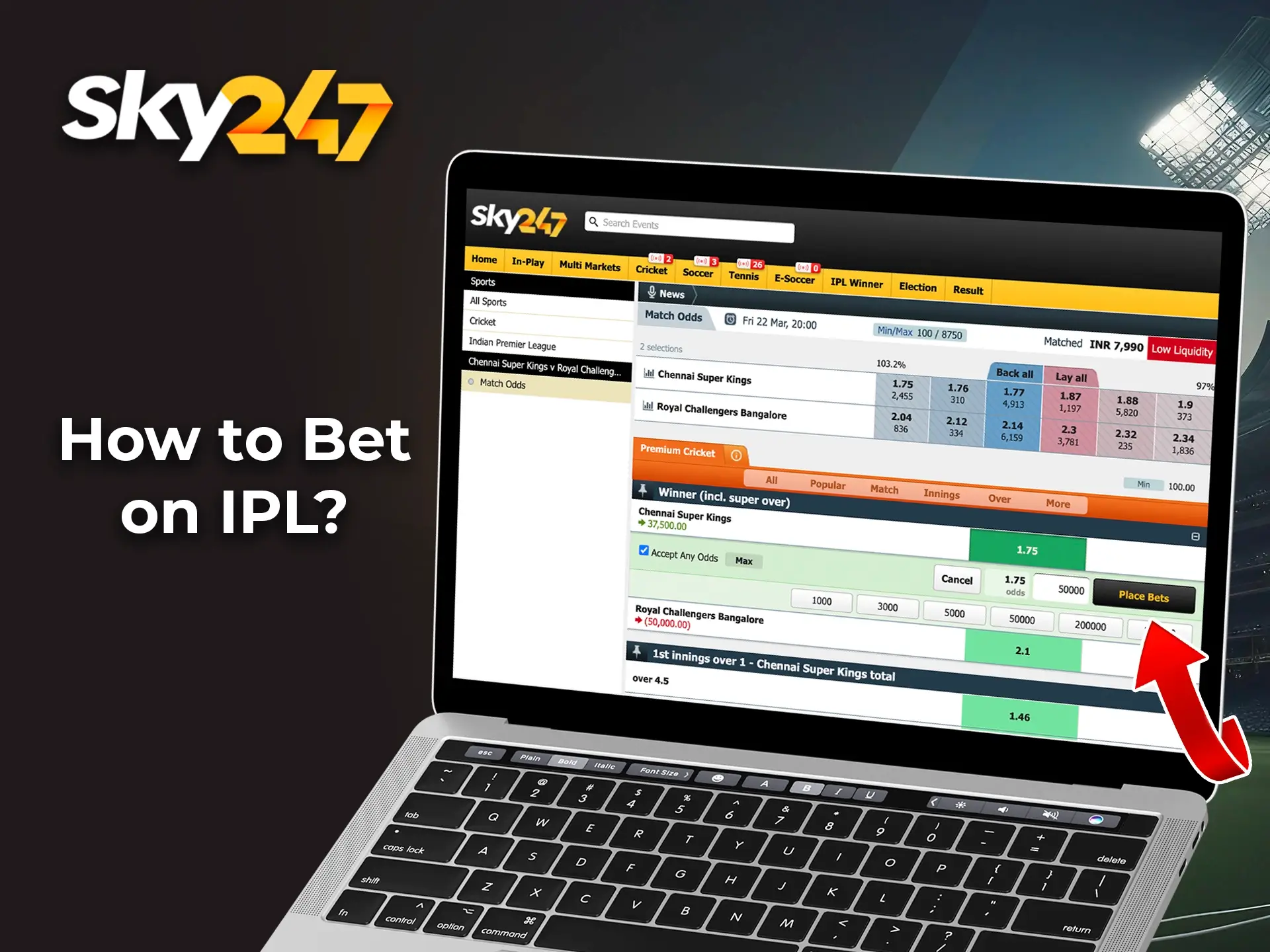 Take advantage of Sky247's bonus program and bet on your IPL favourites.