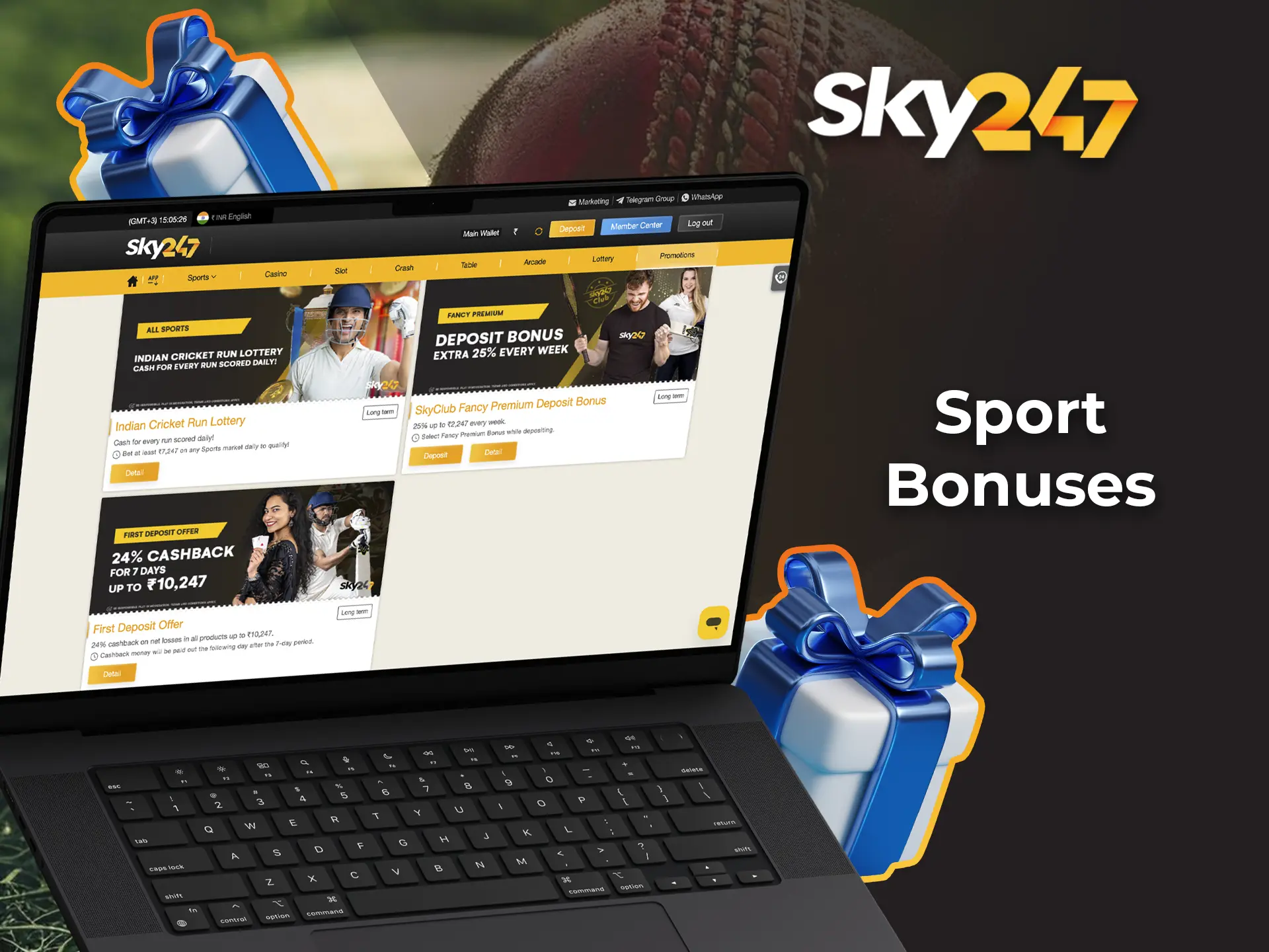 Sky247 Casino has a great gift for all fans of sports and the popular cricket.
