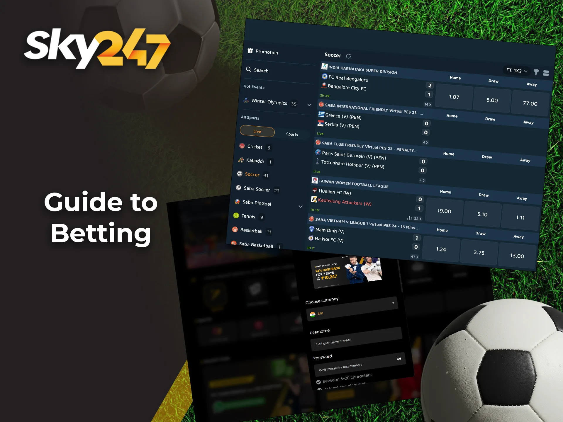 Learn how to place your first football bet on Sky247.