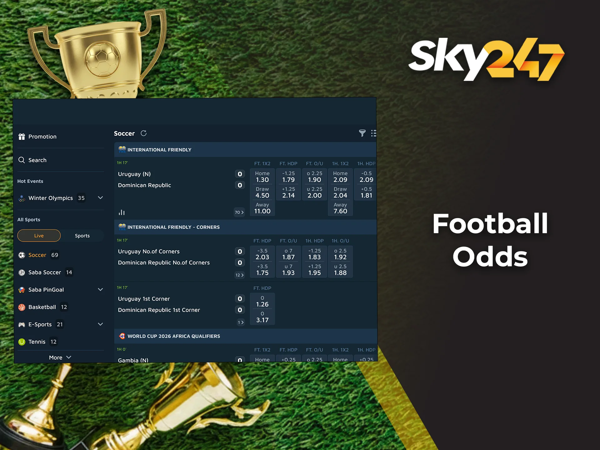 Learn how football betting odds work on the Sky247 platform.